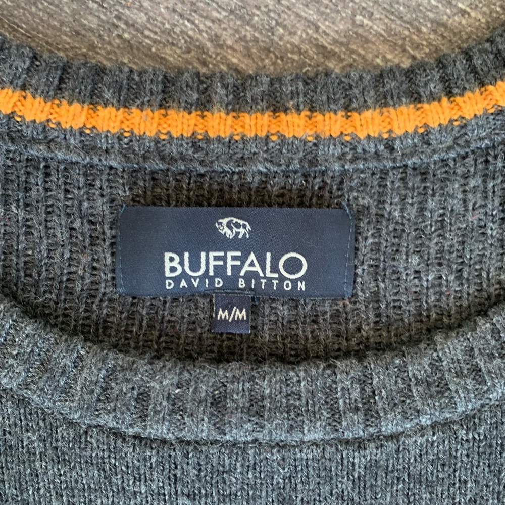 Buffalo David Bitton Dark Grey Rust Pattern Mediu… - image 3